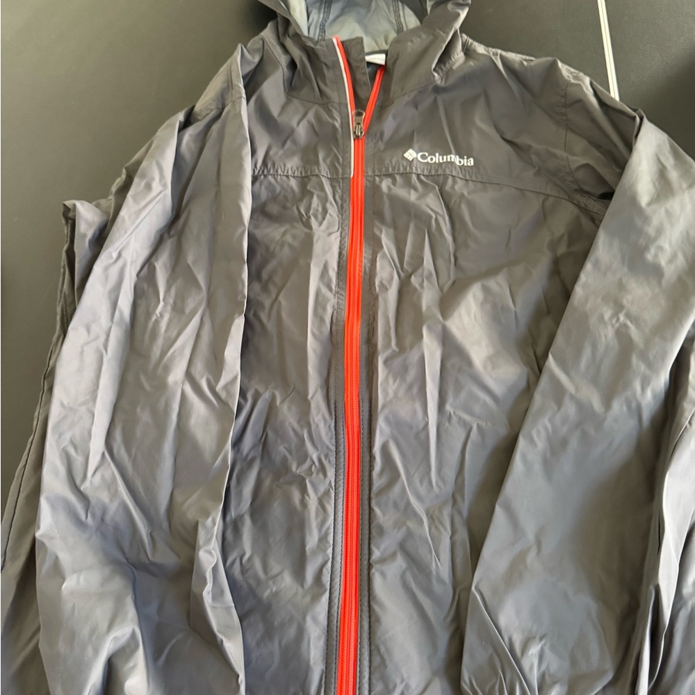 Columbia Men's Gray Jacket with Orange Accents